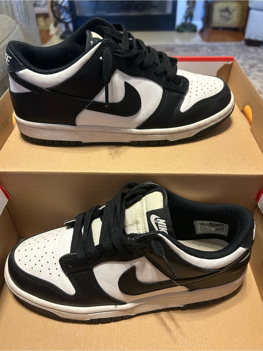 Nike Kids Black and White Low-Top Sneakers